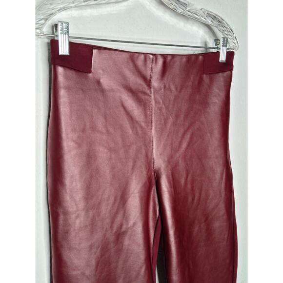 Betabrand Red Jett Faux Leather Skinny Pants Women's Medium - Picture 4 of 11